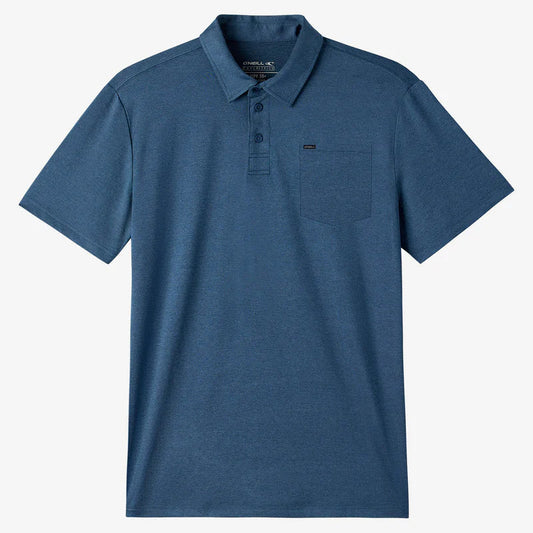 Oneill Trvlr Polo UPF SS Shirt - Navy Heather Mens Woven Shirt
