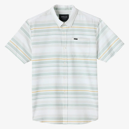 Oneill Trvlr Traverse Stripe UPF SS Button Down Shirt - Natural Mens Woven Shirt