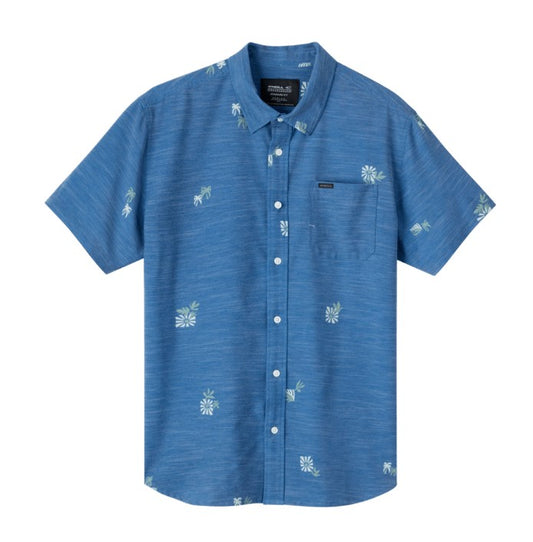 Oneill Trvlr Traverse UPF SS Slub Button Down Shirt - Indigo Mens Woven Shirt