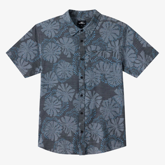 Oneill Trvlr UPF SS Slub Button Down Shirt - BLK2 Mens Woven Shirt