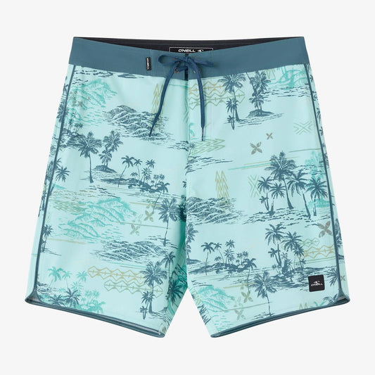 O'Neill Hyperfreak Mysto Scallop 19" Boardshorts - Light blue Mens Boardshorts