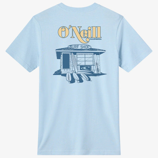 O'Neill Surf Shop Classic Men's Tee Shirt - Sky Blue Heather Mens T Shirt