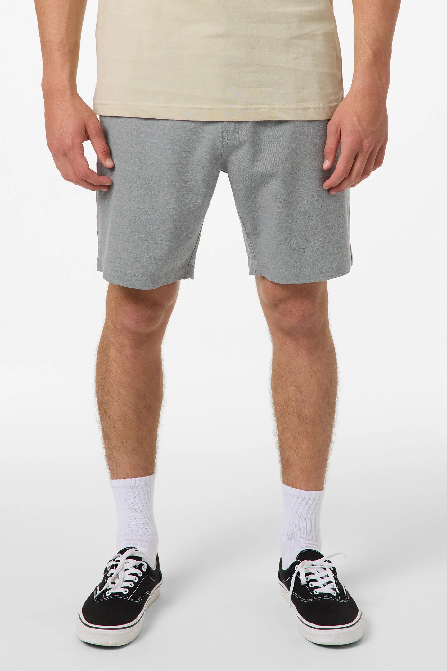 Oneill Reserve Light Check Elastic Waist 18" Shorts - Dark Shadow Mens Shorts