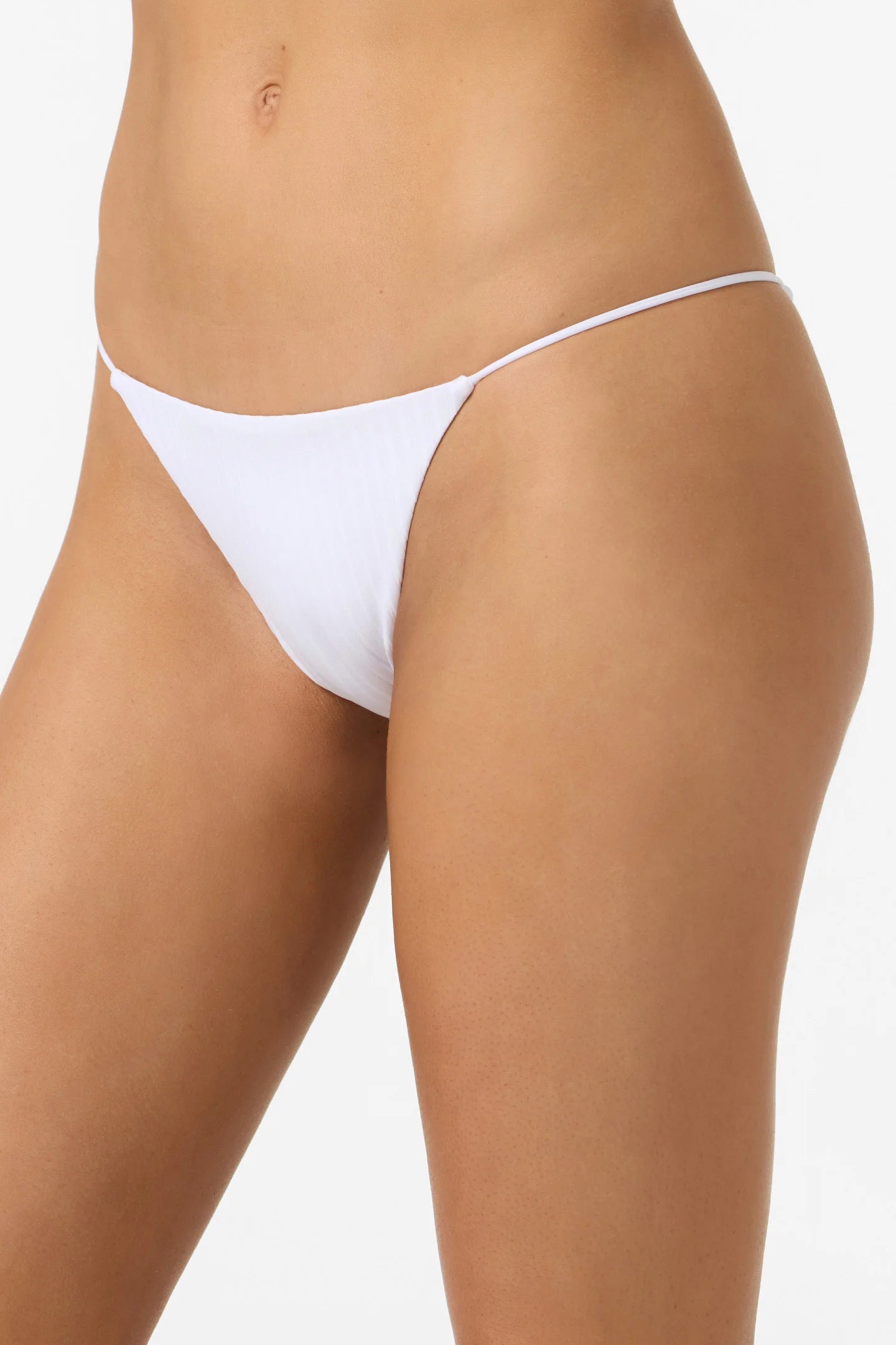 Oneill Shorebreak Rib Bikini Redondo Bottom - White womens swimwear