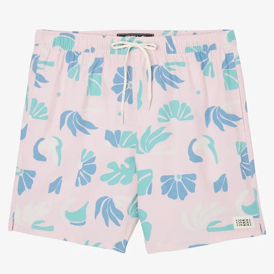 O'Neill Hermosa Print Volley Shorts 17" - Pink print Mens Boardshorts