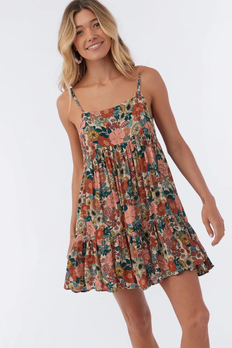 Oneill Rilee Printed Cover Up Dress - Cement Dress