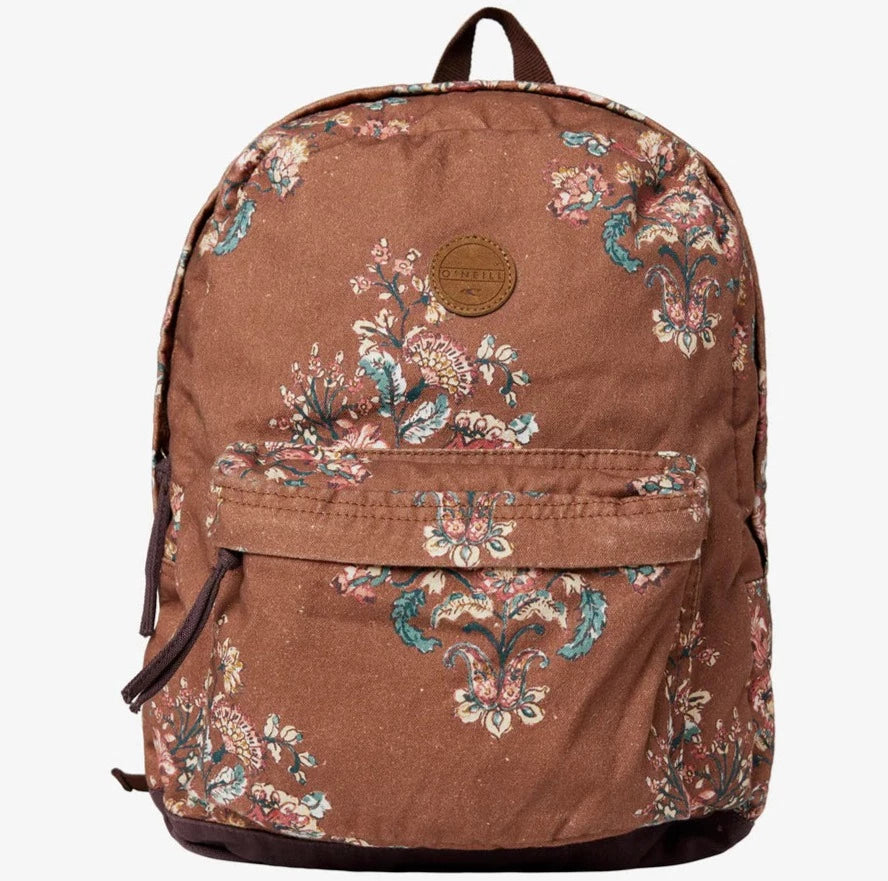 Oneill Shoreline Backpack Black Floral Vintage Blue