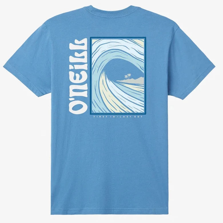 O'Neill Side Wave Men's Tee - Copen Blue Mens T Shirt