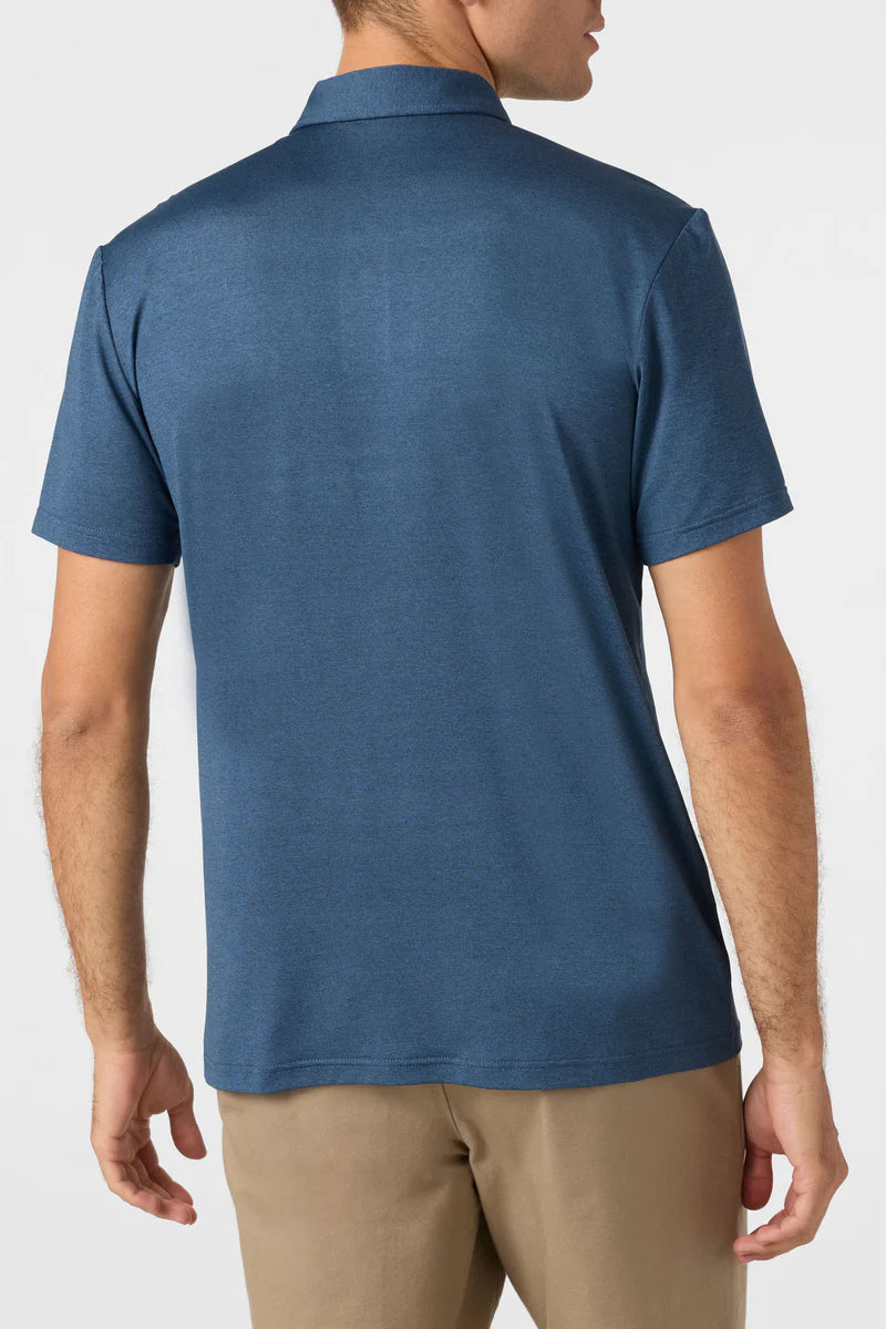 Oneill Trvlr Polo UPF SS Shirt - Navy Heather Mens Woven Shirt