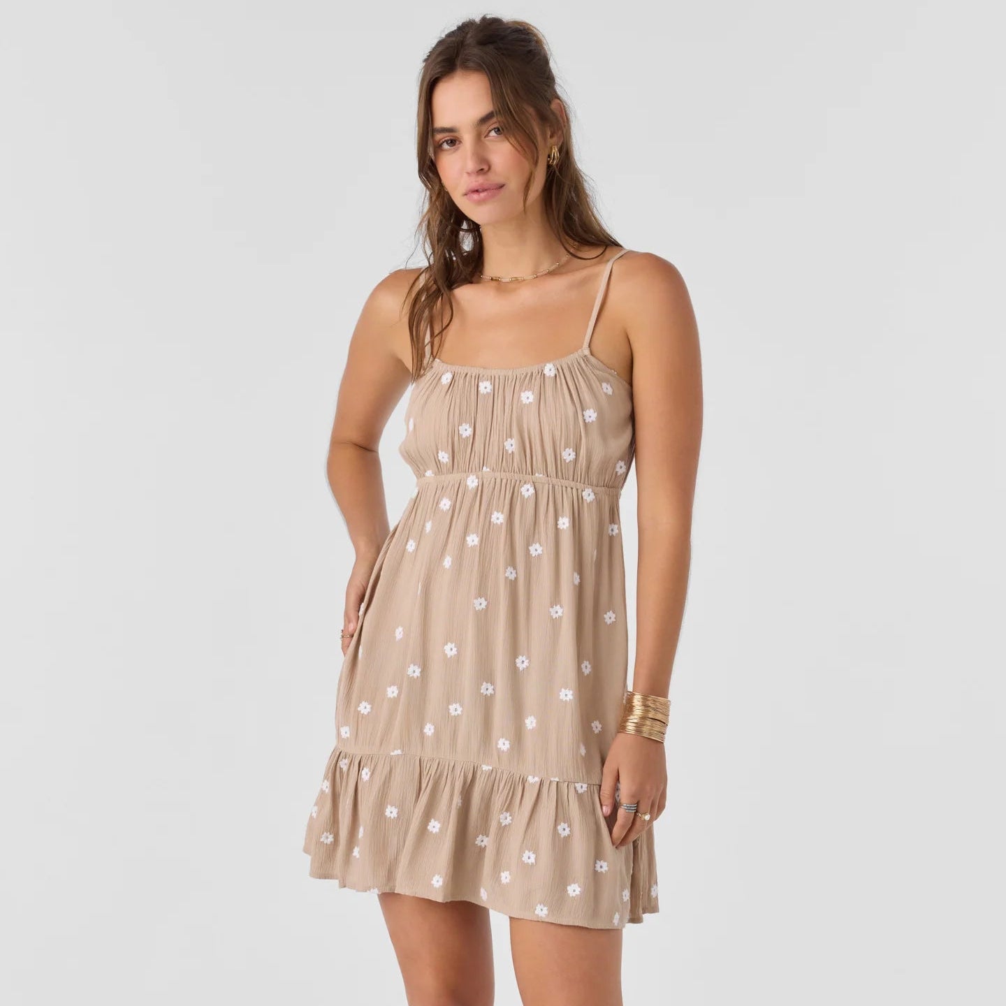 Oneill Leyton Short Dress - Taupe Dress