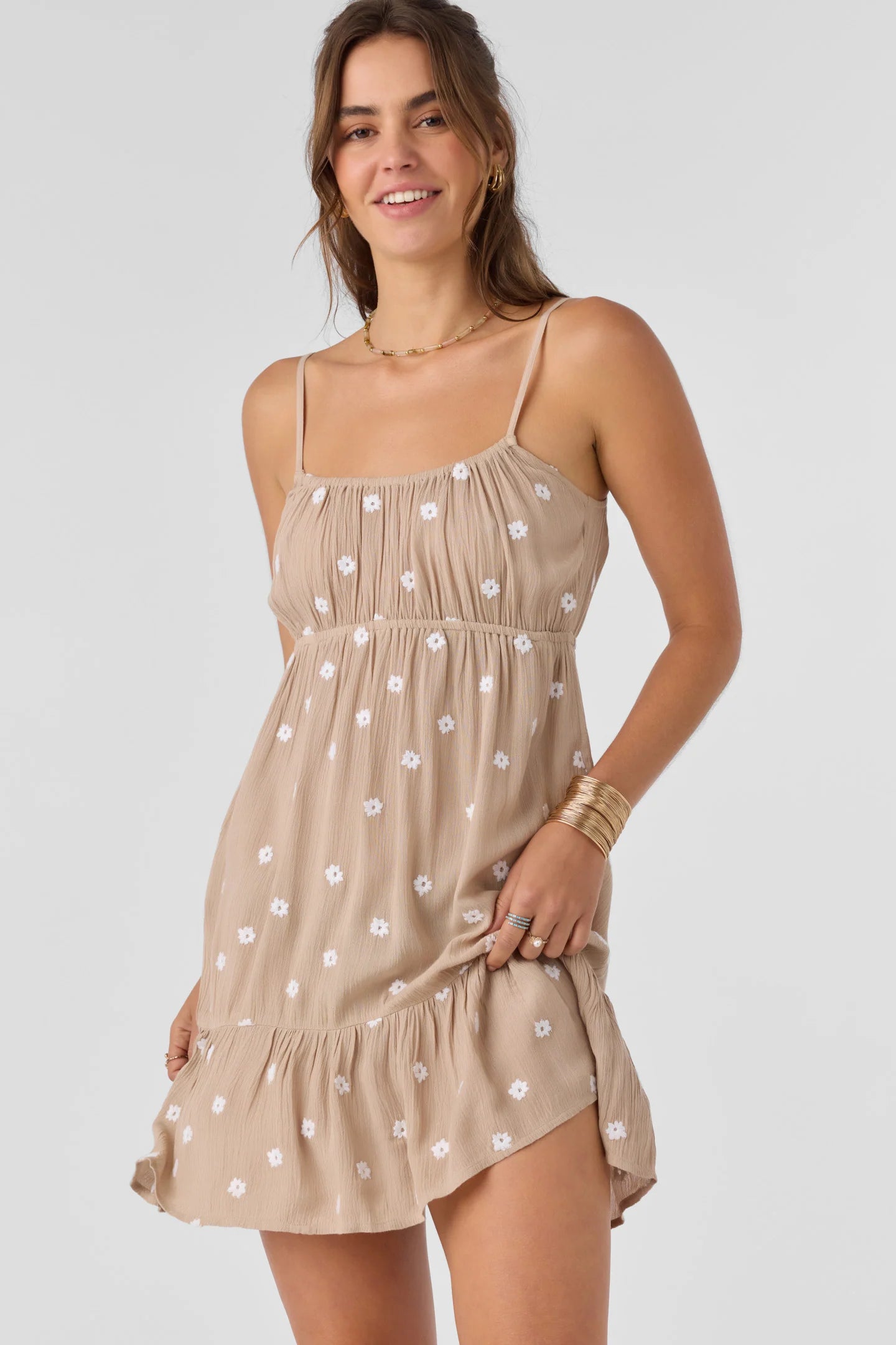 Oneill Leyton Short Dress - Taupe Dress