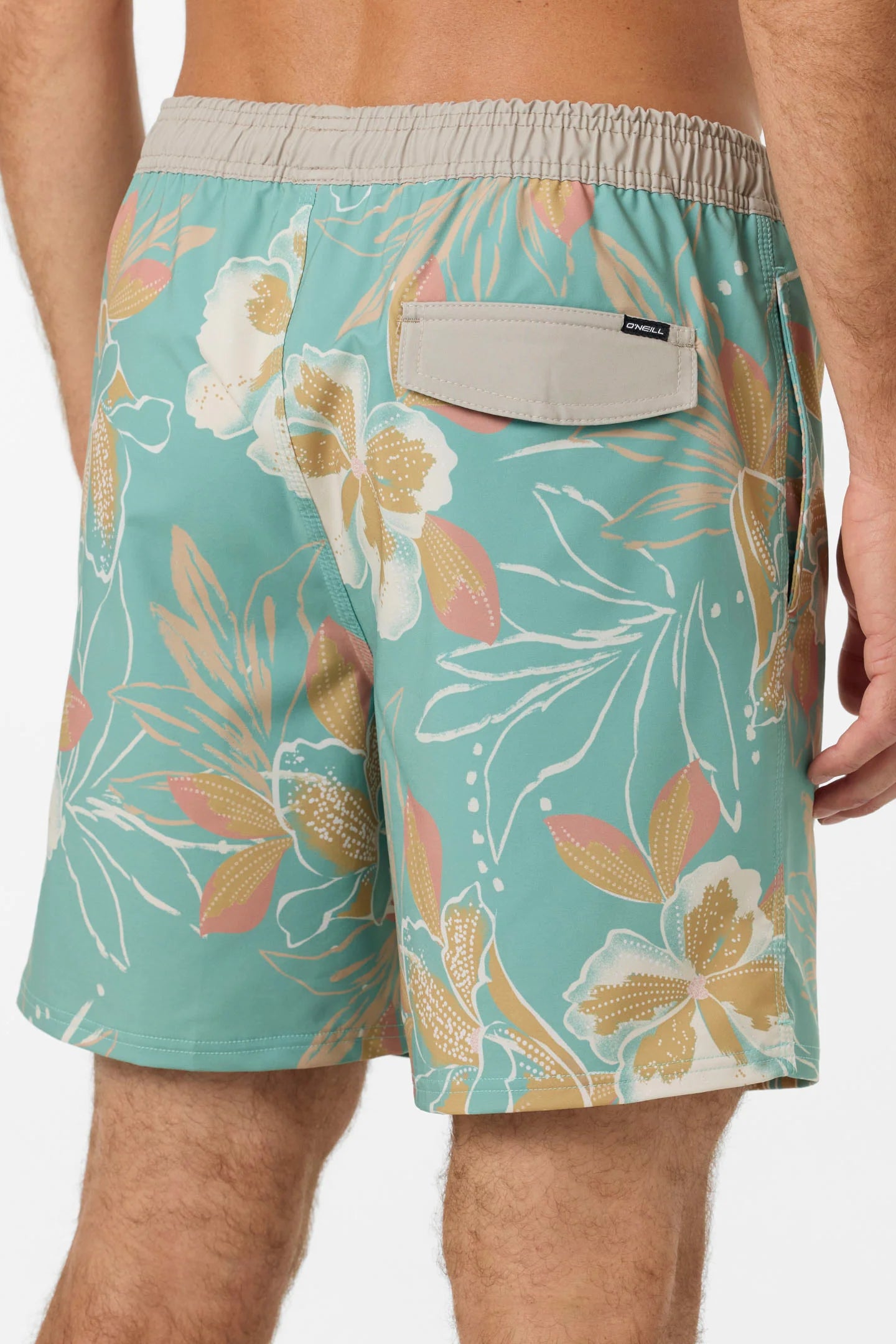O'Neill Hermosa E Waist Lined Shorts 17" - Grn Floral Mens Boardshorts