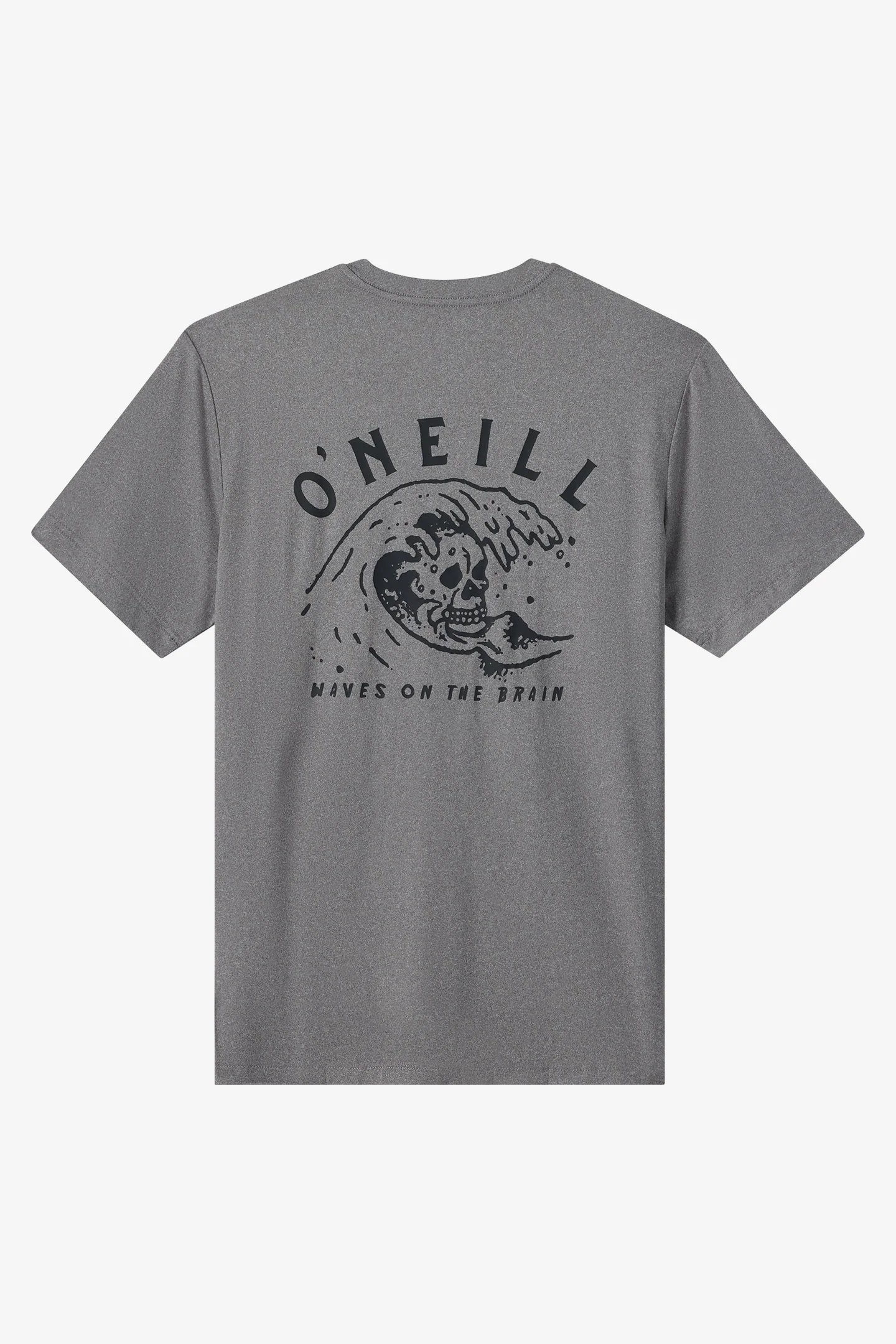 Oneill Men's Wave Brain UPF SS RASH GUARD TEE - Heather Grey Rashguard Sun Protection