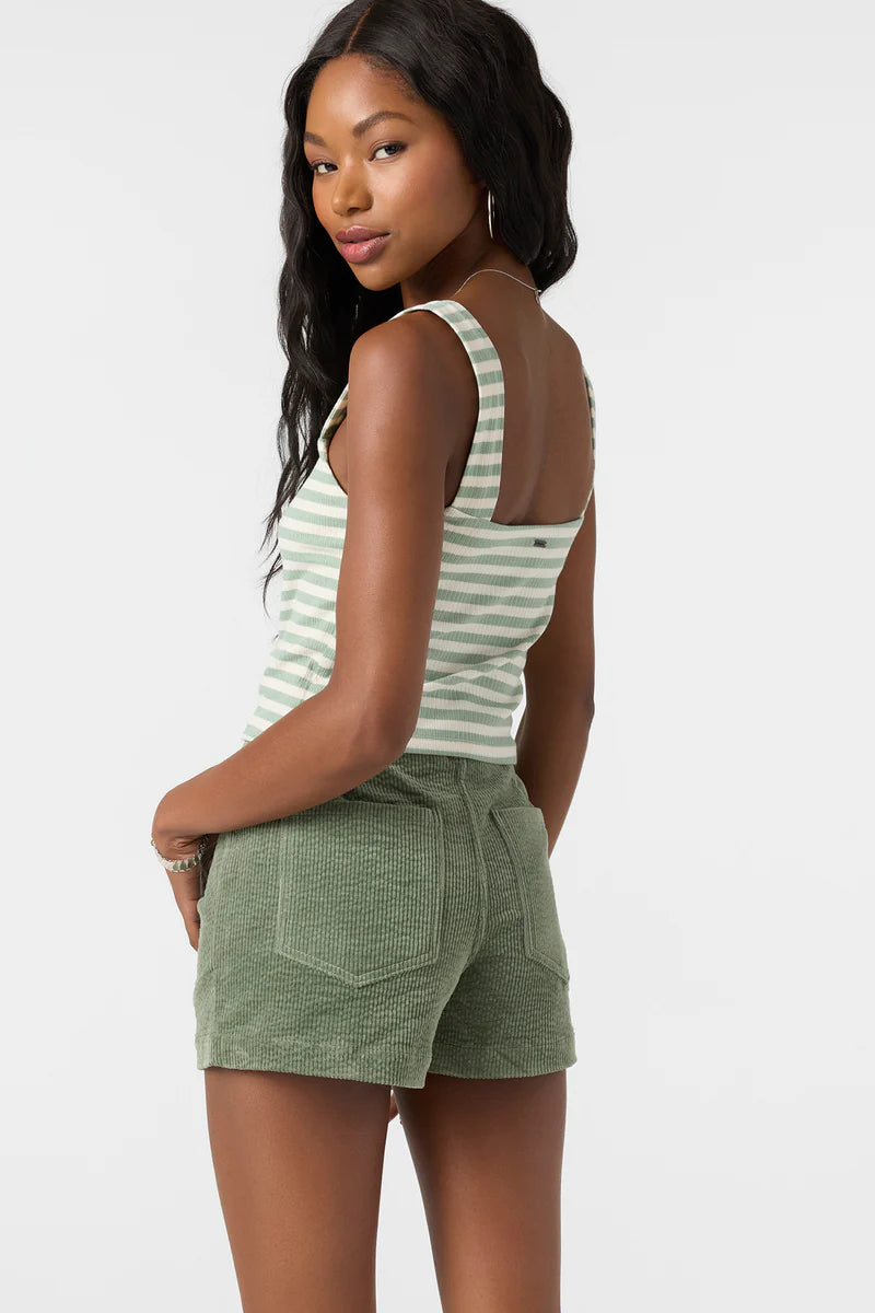Oneill Langford Cord Shorts Women - Green sea spray Womens Short