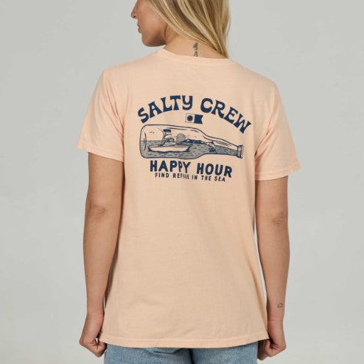 Salty Crew Happy Hour BF Tee - Apricot Womens Top