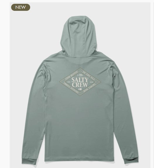 Salty Crew Iconic UV Hoodie Sunshirt - Jade Rashguard Sun Protection