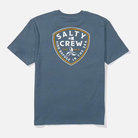 Salty Crew Rotor Classic Men's S/S Tee- Slate Blue Mens T Shirt