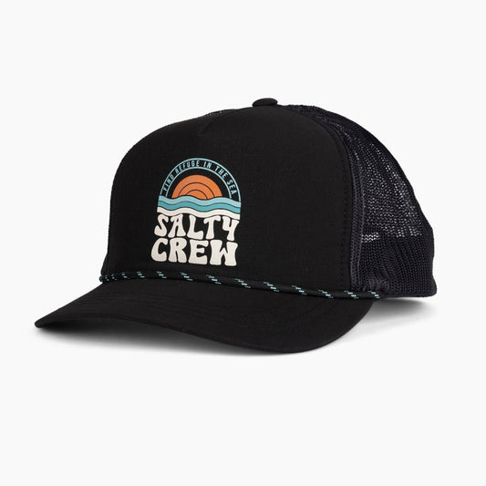 Salty Crew Sundown Trucker Hat - Black Hats