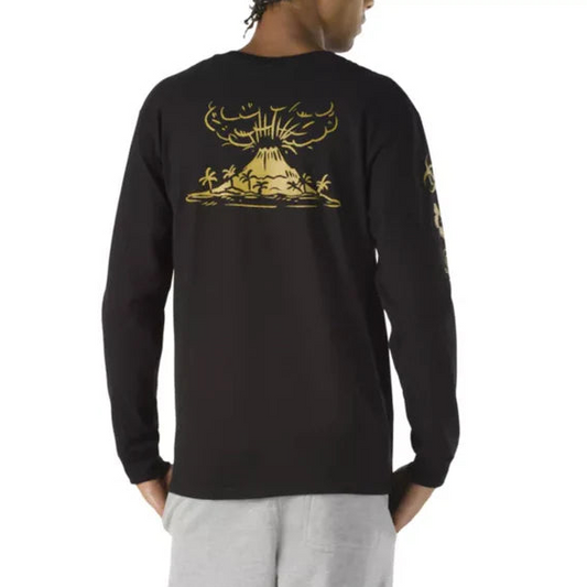 Vans Dark Tiki Longsleeve Tee Shirt - Black Mens Longsleeve Tee