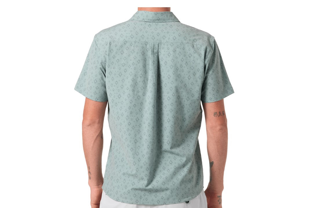 Oneill Trvlr Traverse UPF SS Slub Button Down Shirt - Sage Mens Woven Shirt
