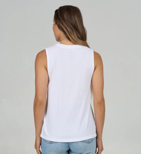 Salty Crew Keyhole Muscle Women's Tank- White Womens Top