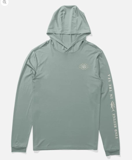 Salty Crew Iconic UV Hoodie Sunshirt - Jade Rashguard Sun Protection