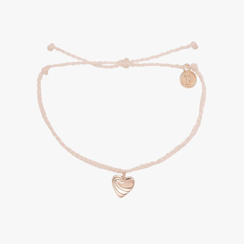 Pura Vida Wave Love Rose Gold Bracelet - Blush Jewelry