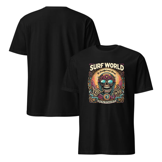 Surf World Be Grateful and Shred Tee - Black Mens T Shirt 2XL