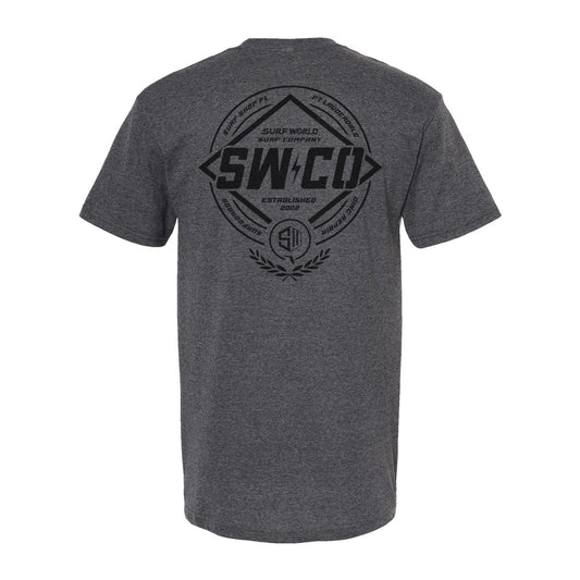 Surf World Boltz Motors Tee - Dark Heather Grey Mens T Shirt