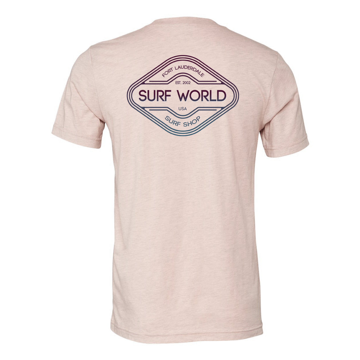 Surf World Diamond Fade T-Shirt - Dirty Pink Mens T Shirt