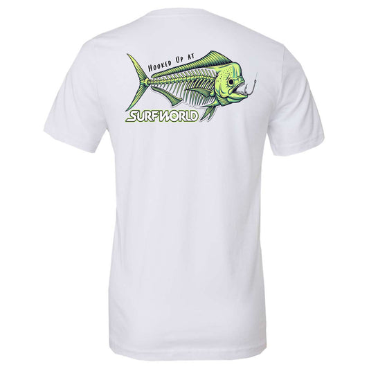 Surf World Hooked Up Mahi Tee Shirt - White Mens T Shirt