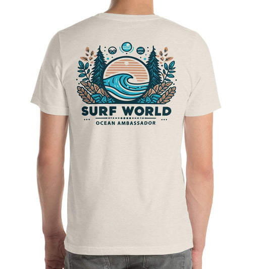 Surf World Ocean Ambassador Unisex t-shirt Mens T Shirt Heather Dust
