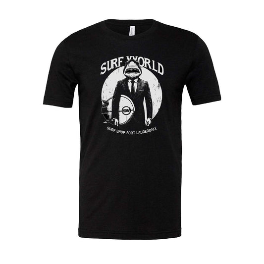 Surf World Shark Boss Tee Shirt - Black Mens T Shirt
