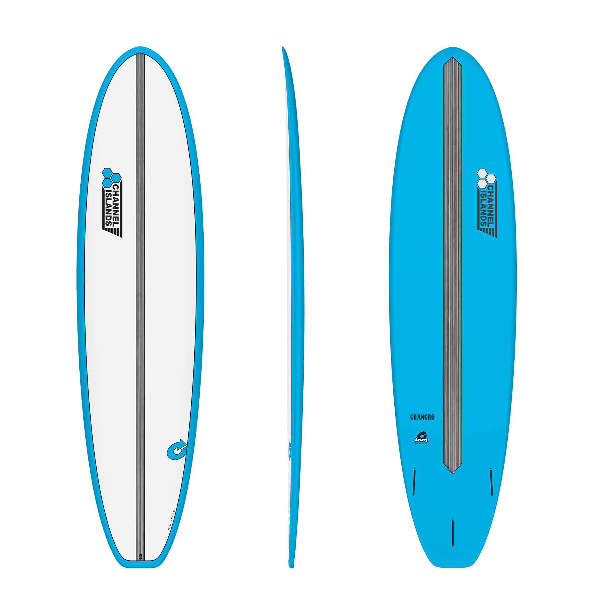 Channel Islands 7'6" Al Merrick Chancho Torq Surfboard - Blue Surfboard