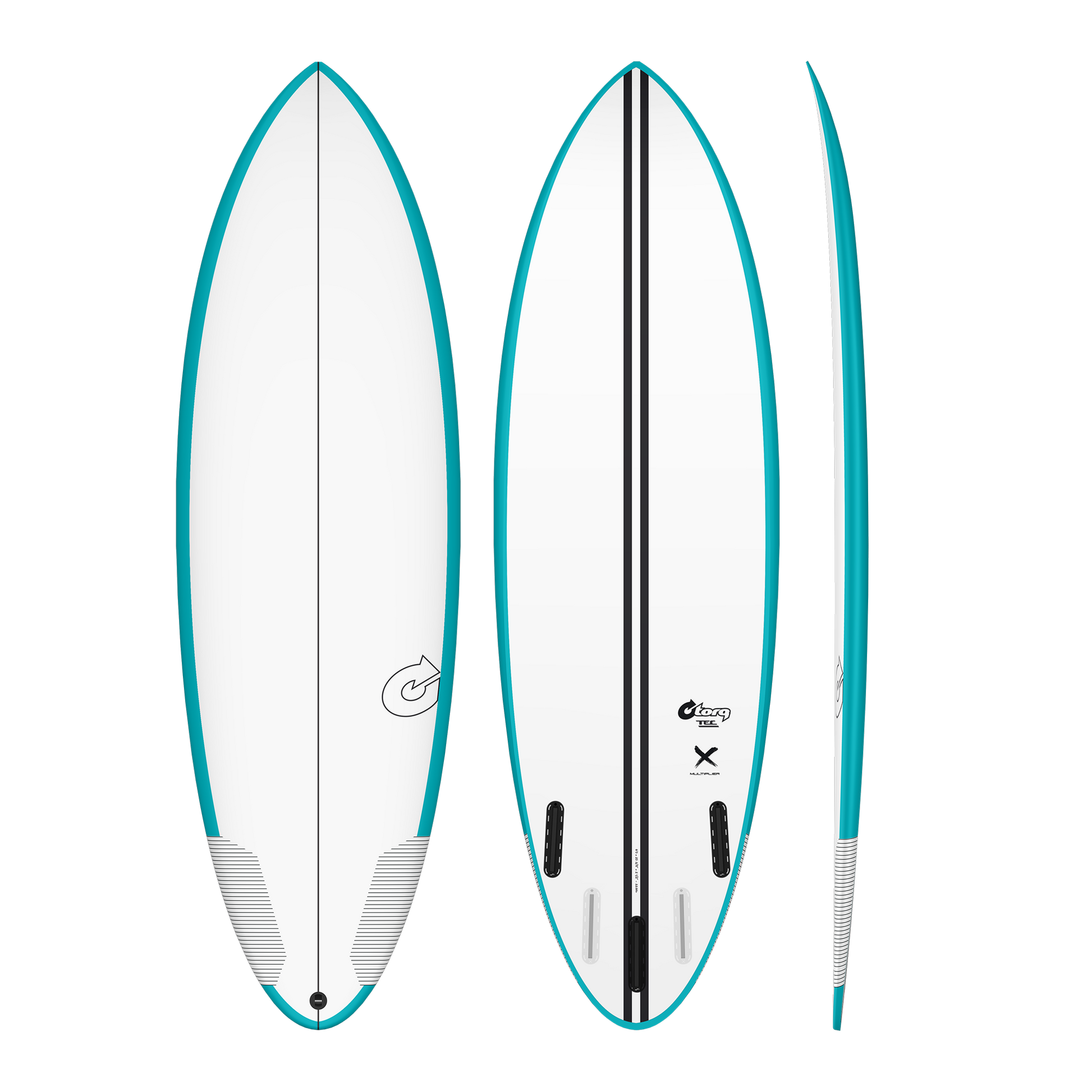 Torq TEC Multiplier Epoxy Surfboard 6 2 x 20 5 8 x 2 5 8 36.3 ltr Teal Rails