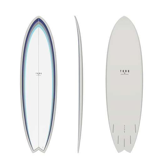 Torq 7'2 Mod Fish Pinline Surfboard - Nose Arrow Surfboard