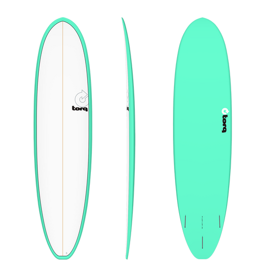 Torq 7'8" MOD V+ Funboard TET Epoxy Surfboard - Seagreen White Surfboard