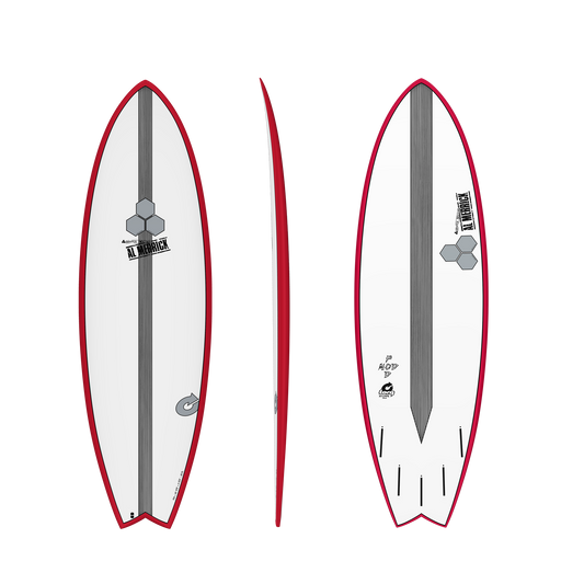 Torq Channel Islands Colab Al Merrick Pod Mod 6'6" Epoxy Surfboard - Red Rails Surfboard
