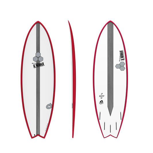 Torq Channel Islands Colab Al Merrick Pod Mod 5'10" Epoxy Surfboard - Red Surfboard