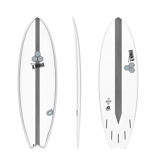 Torq Channel Islands Colab Al Merrick Pod Mod 5'10" Epoxy Surfboard - White Surfboard