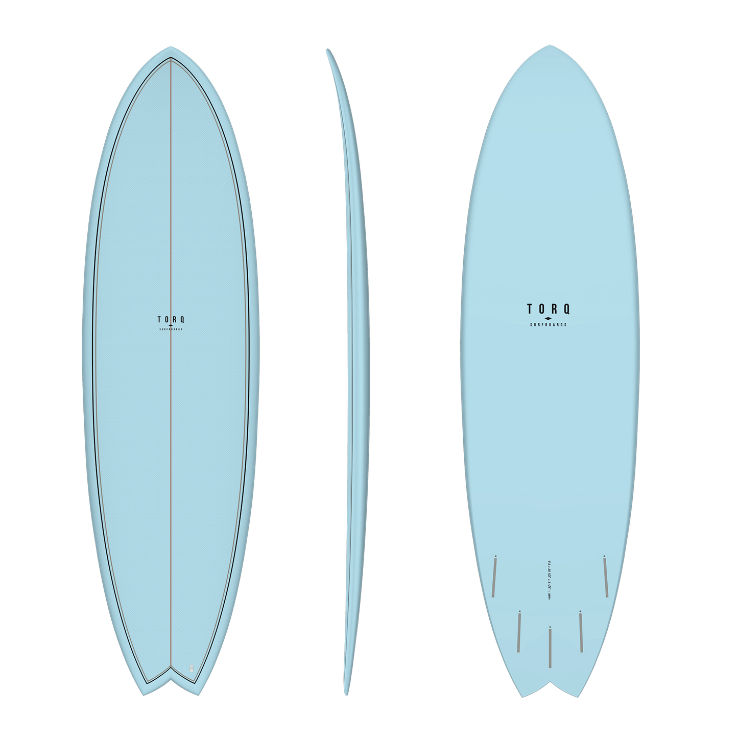 Torq 6'3" Mod Fish Surfboard -Classic Blue Pattern Surfboard