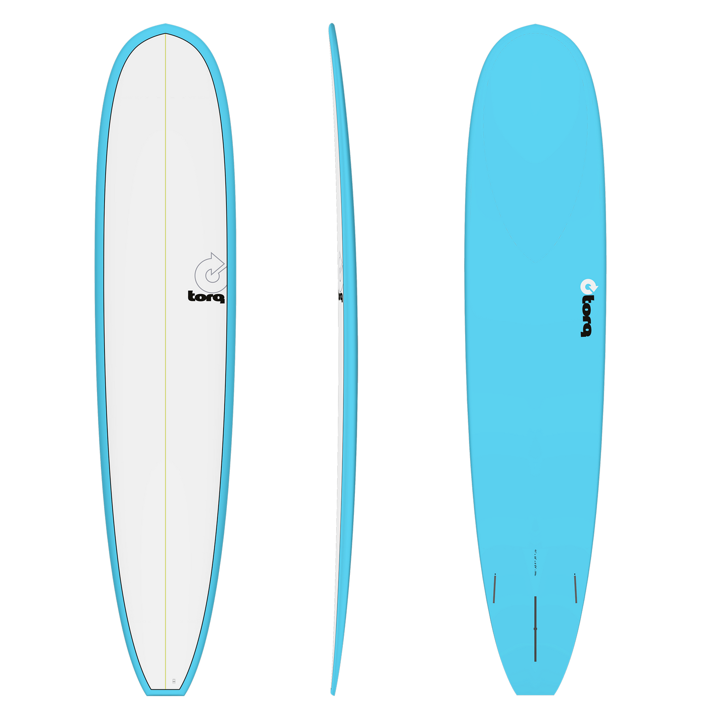 Torq 9'1" Nose Rider Longboard Surfboard - Miami Blue White Deck Surfboard