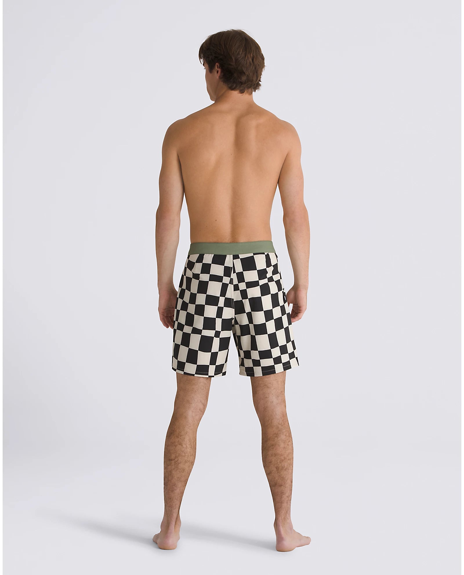 Vans Daily Check Boardshorts - Oatmeal Black Mens Boardshorts