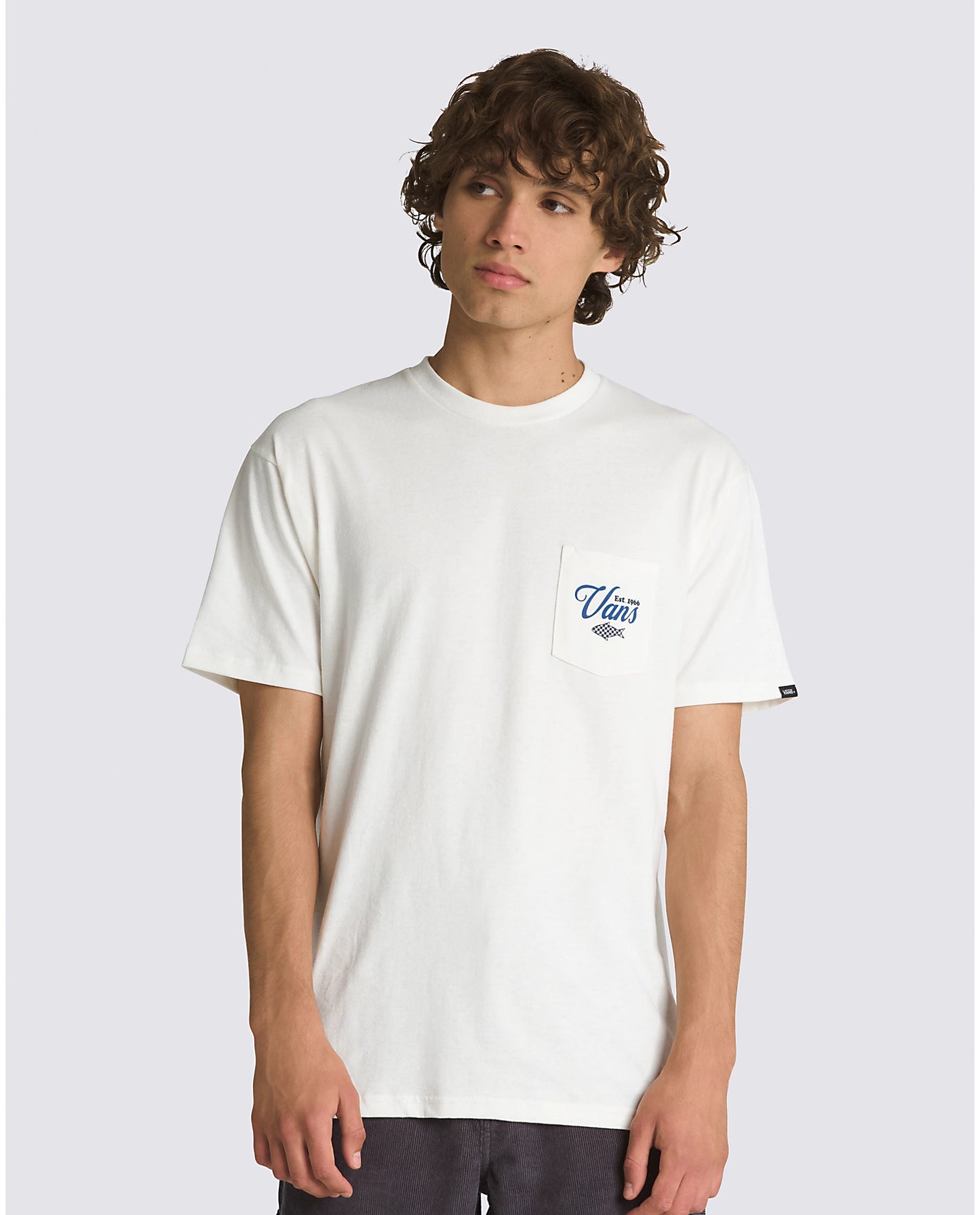 VANS Fishing Club Pocket Tee-Shirt - Off White Mens T Shirt