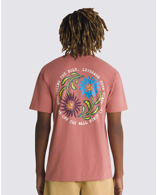 VANS Dual Bloom SS Tee-Shirt - Withered Rose Mens T Shirt