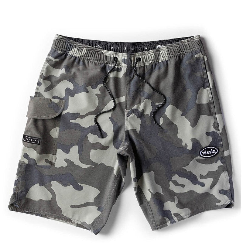Vissla Eco-lastic Long Sets 21" Camo BoardShorts- Camo Mens Boardshorts