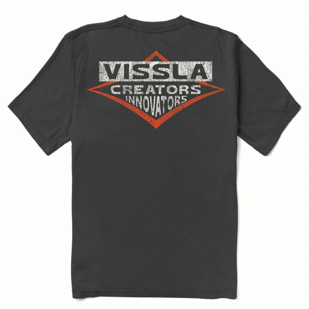 Vissla Beast SS Premium Pocket Tee - Washed Black Mens T Shirt