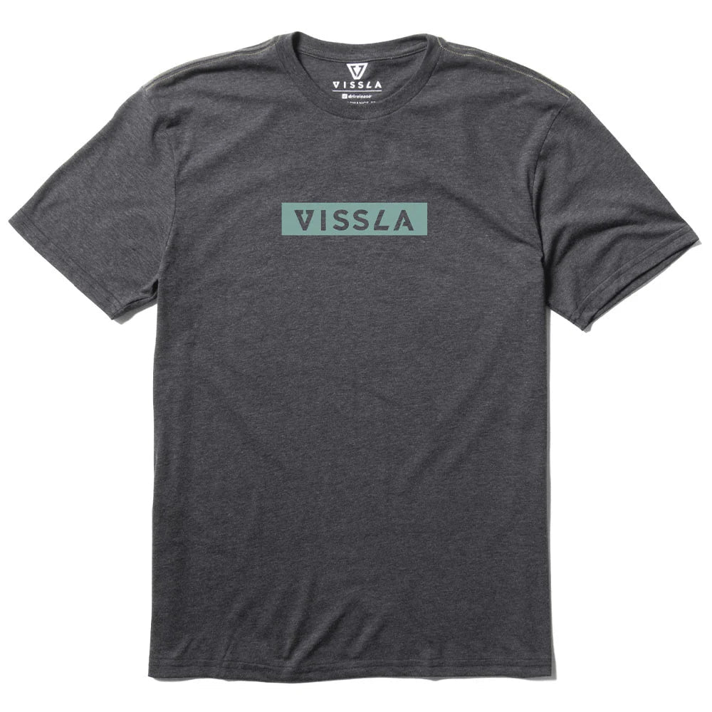 Vissla Core COMP LITE ECO PERFORMANCE TEE - Heather Black Mens T Shirt