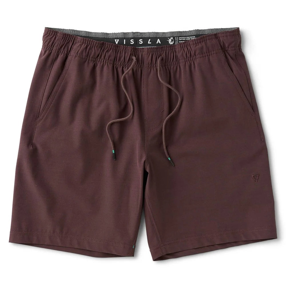 Vissla Hemp No See Em's ECO Elastic Shorts 18.5" - Oxen wine Mens Shorts