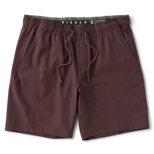 Vissla Hemp No See Em's ECO Elastic Shorts 18.5" - Oxen wine Mens Shorts